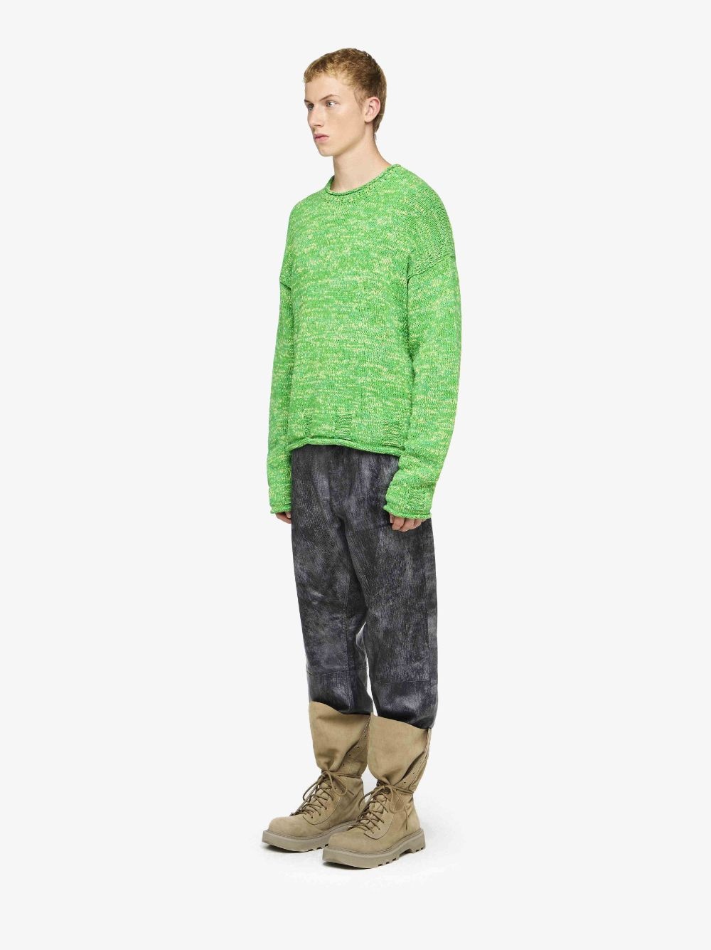 JW Anderson SPACE DYE CREWNECK SWEATER | REVERSIBLE