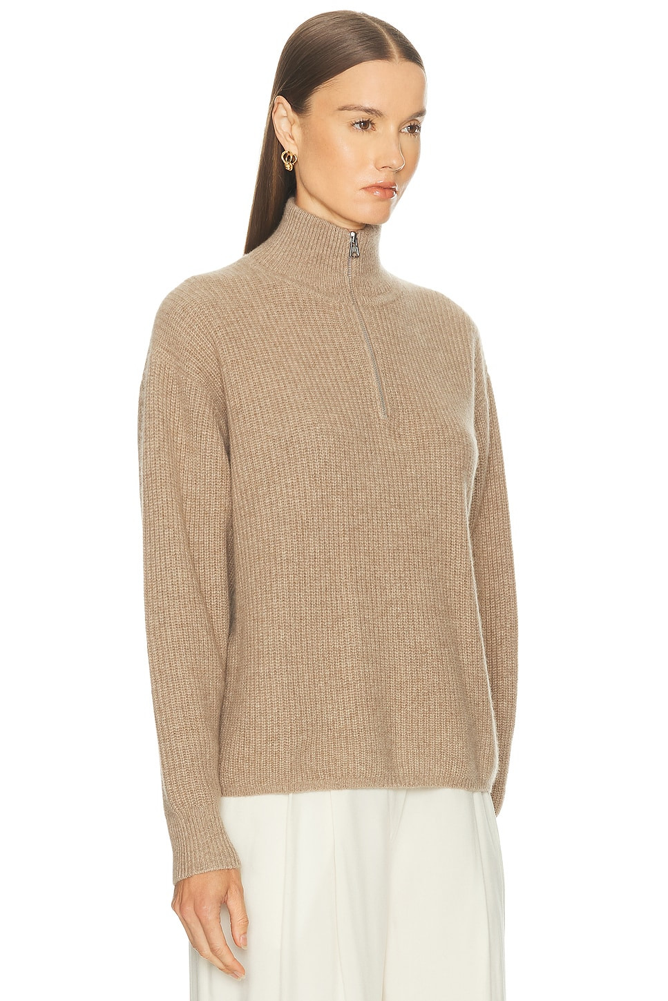 Cashmere Half Zip Sweater - 2