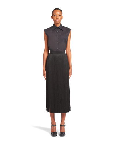 Prada Long skirt with trim and fringe outlook