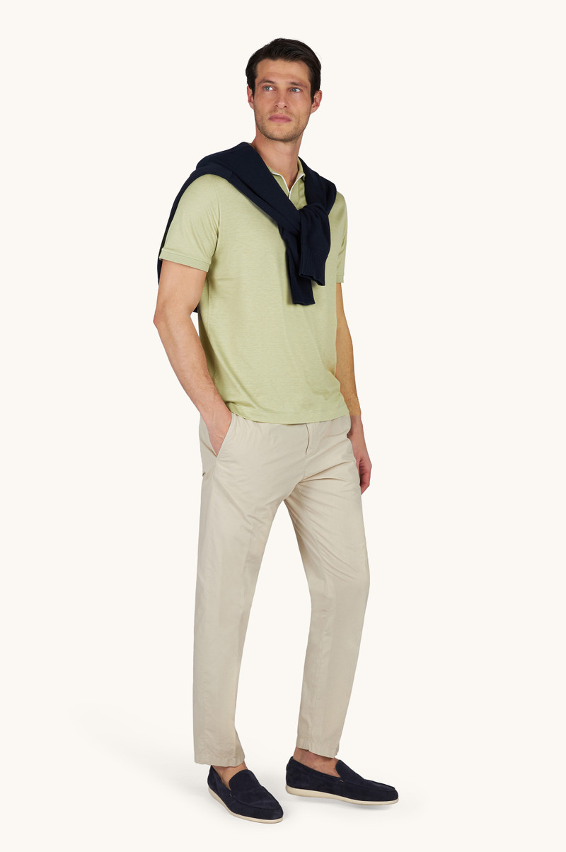 Paul & Shark OPEN COLLAR POLO IN COTTON AND SILK outlook