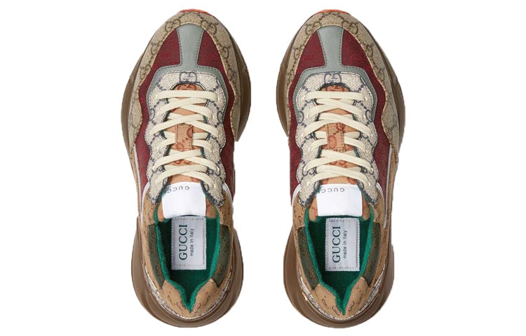 (WMNS) Gucci GG Rhyton 'Beige Brick Red' 620185-99WG0-6060 - 6