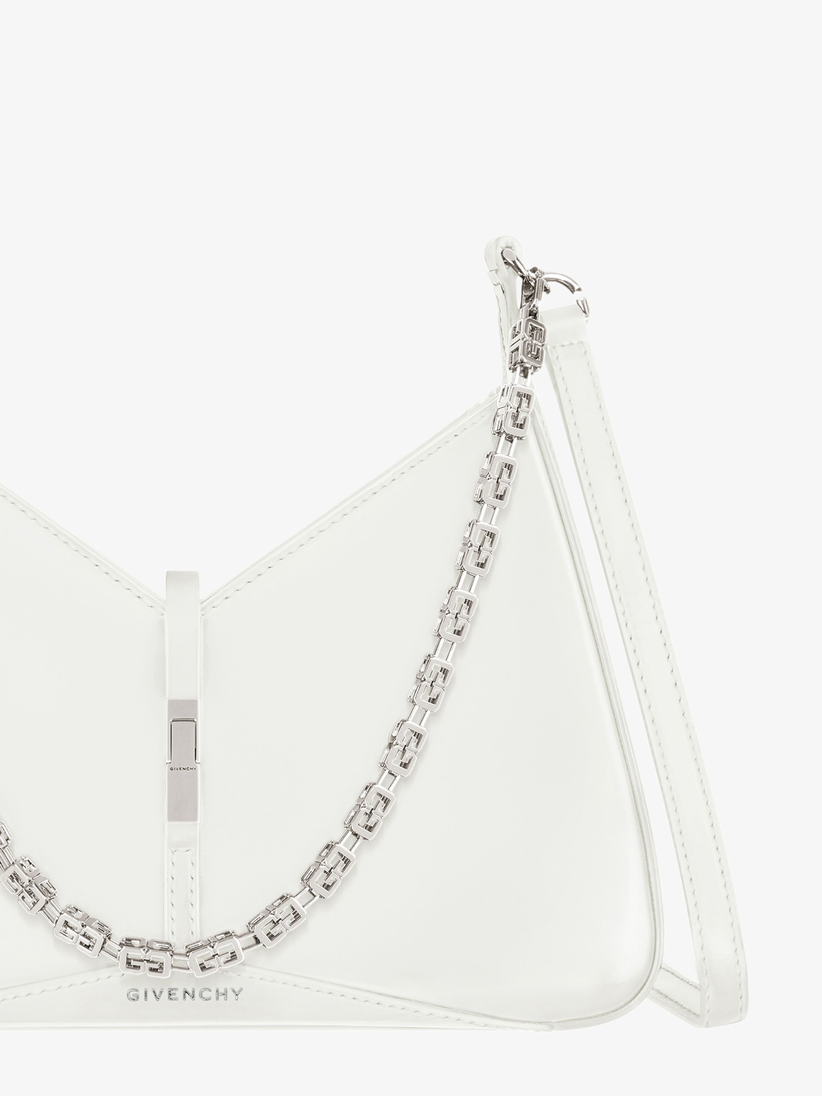 SMALL CUT OUT BAG IN SHINY LEATHER WITH CHAIN - 8