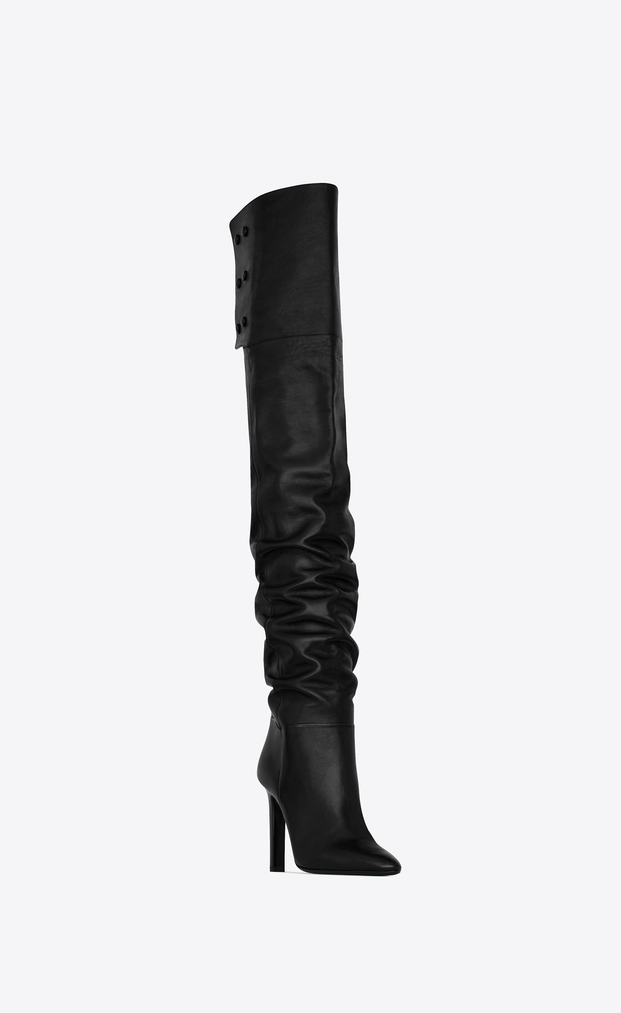 jane over-the-knee boots in shiny grained leather - 6