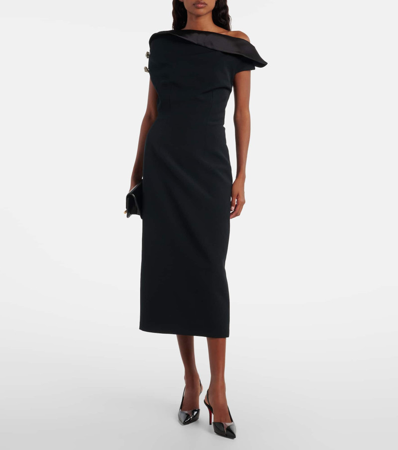 Safiyaa Reina asymmetric embellished midi dress outlook