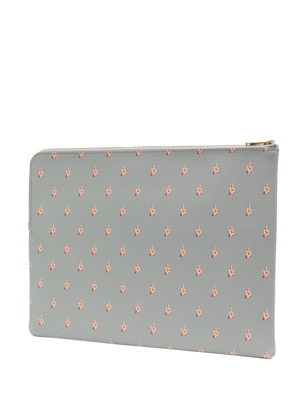 graphic-print clutch bag - 3