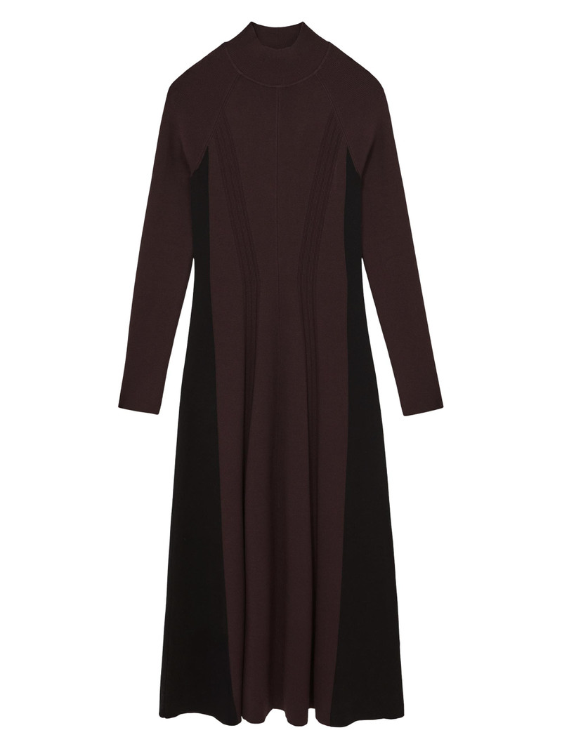 Women's Zaya Contrast-Panel Midi-Sweaterdress - Plum Black 1