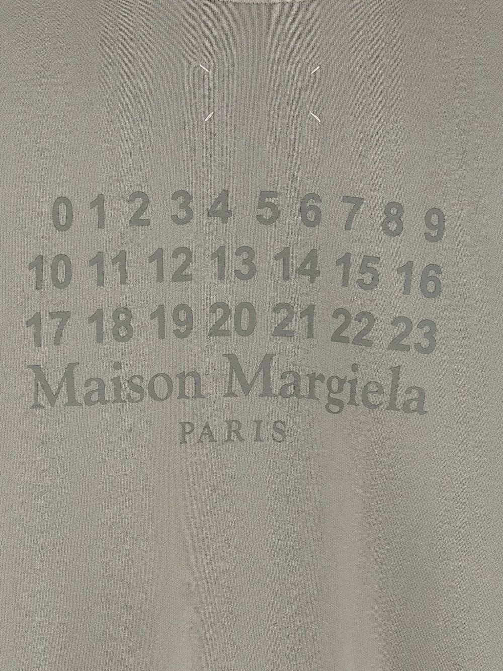 numbers-print hoodie - 4