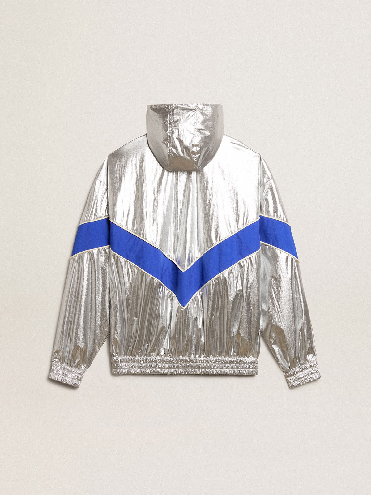 Women’s windcheater in silver technical fabric - 5