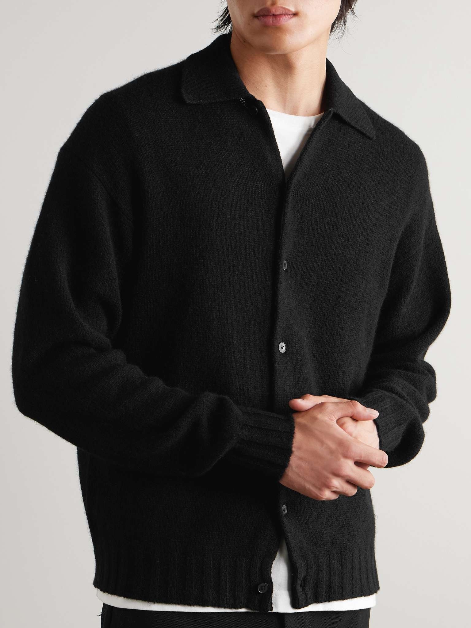 Cropped Shetland Wool and Cashmere-Blend Cardigan - 4