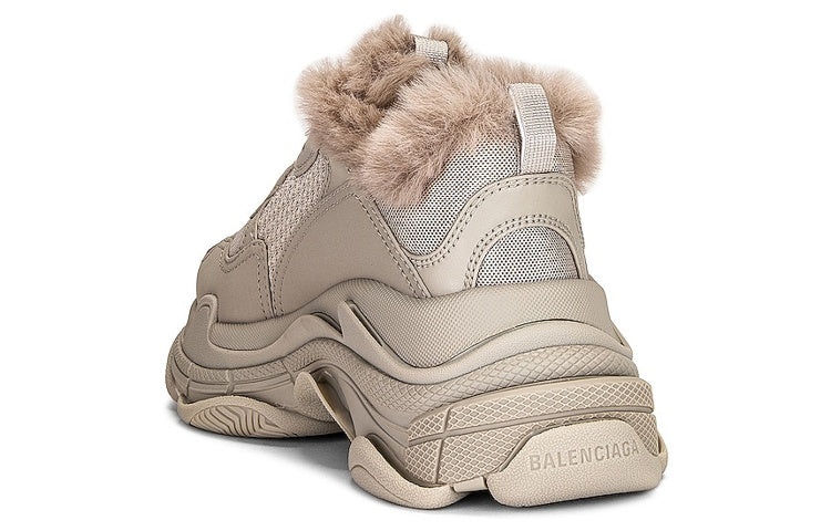 (WMNS) Balenciaga Triple S 'Fake Fur - Beige' 668562W3CQ59710 - 3