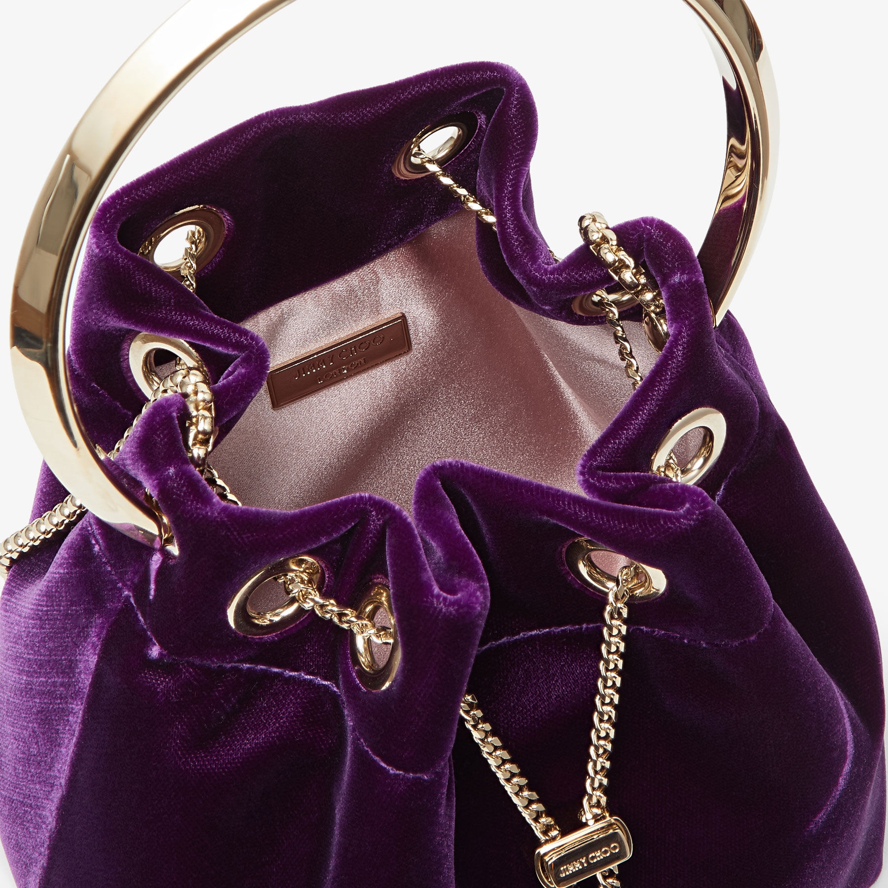 Jimmy Choo Diamond Cocktail leather clutch bag - Purple