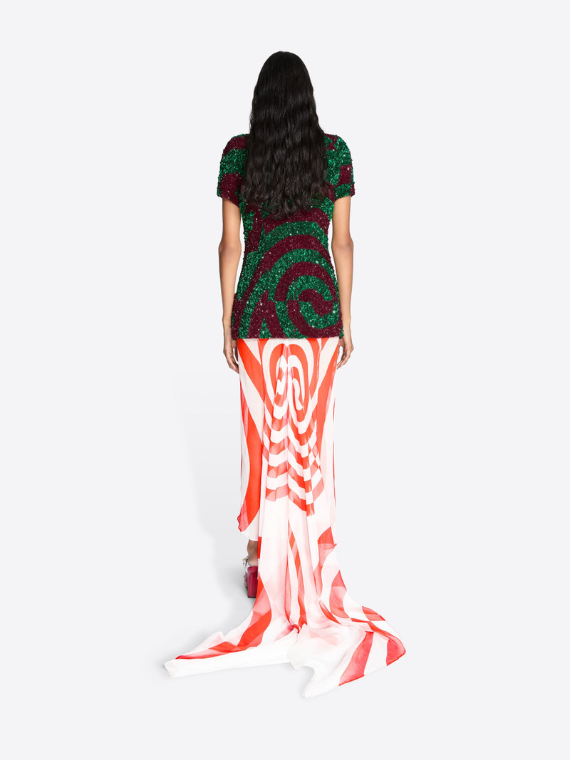 PRINTED SILK SKIRT 4