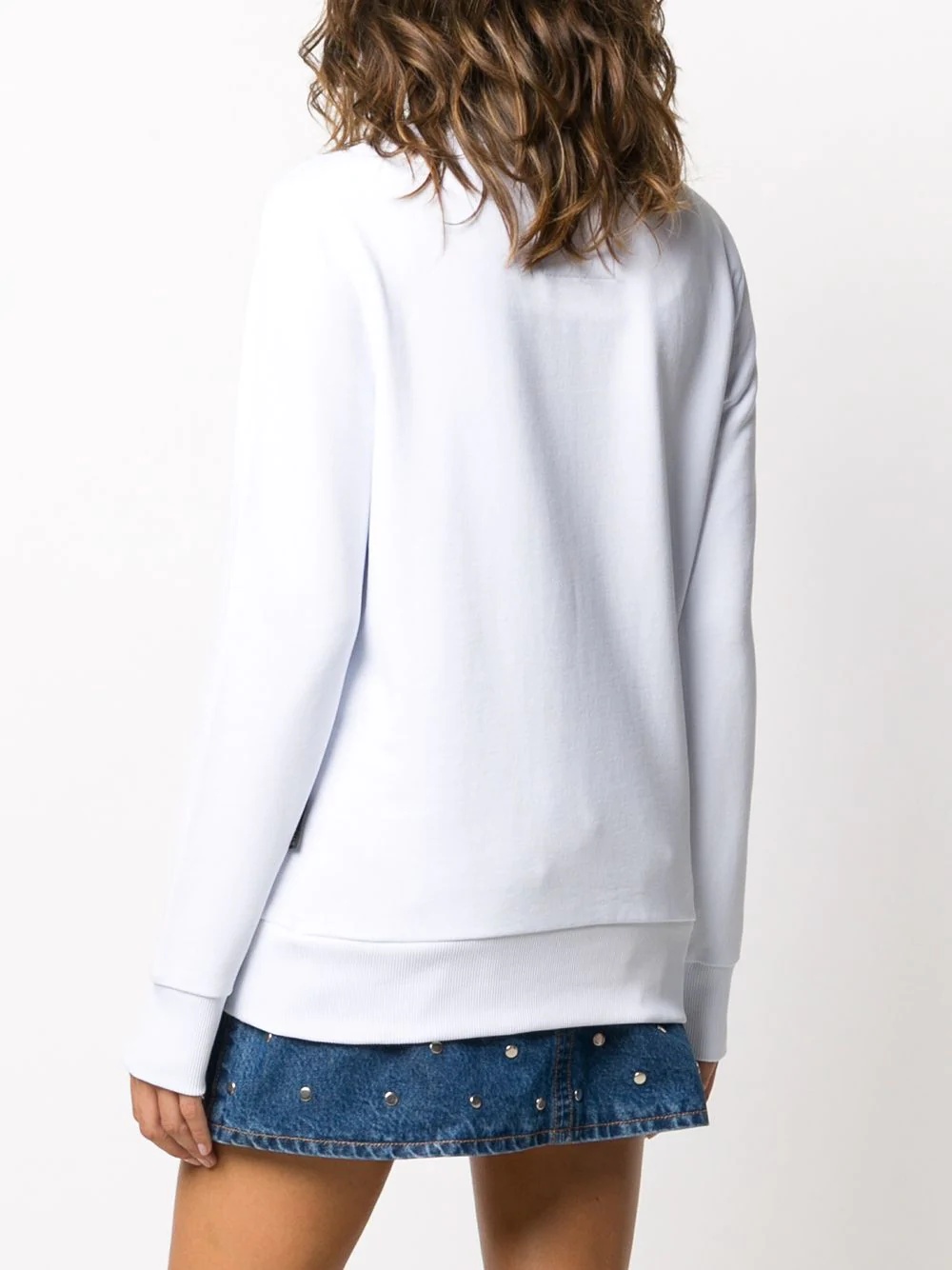 logo-print cotton sweatshirt - 4