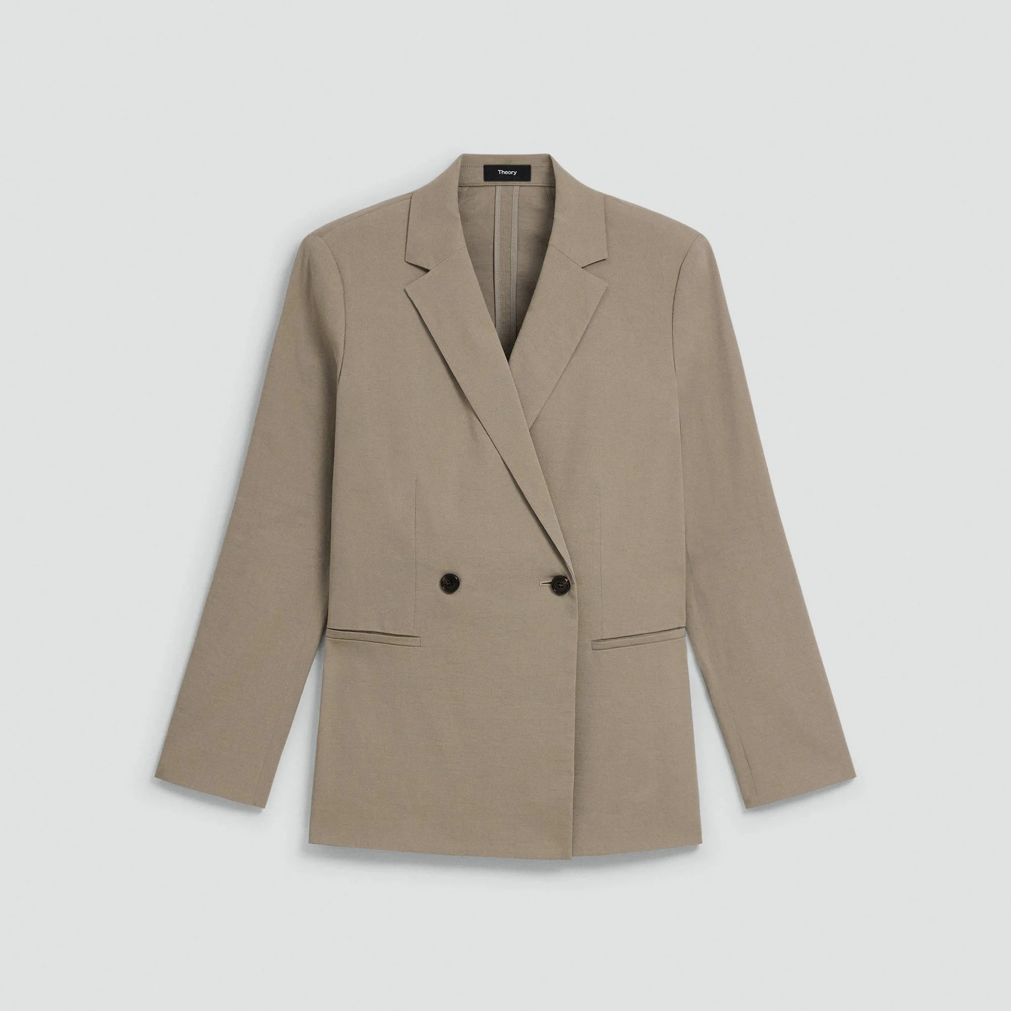 Vented Double-Breasted Blazer in Good Linen - 1