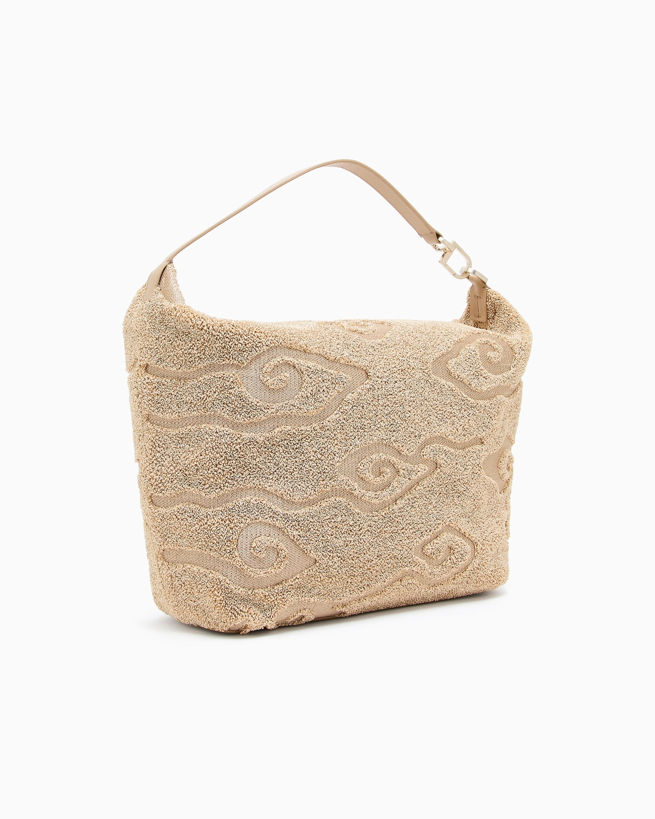 LA PRIMA SOFT LARGE HOBO BAG IN RAFFIA AND LEATHER - 2