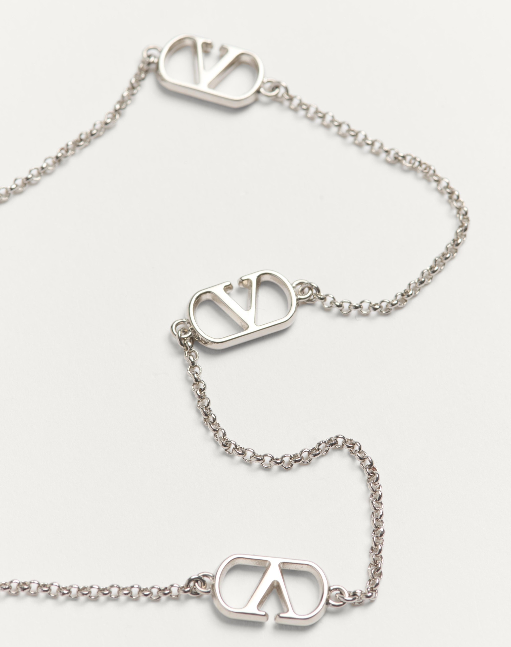 VLOGO SIGNATURE METAL NECKLACE WITH SWAROVSKI® PEARLS - 3