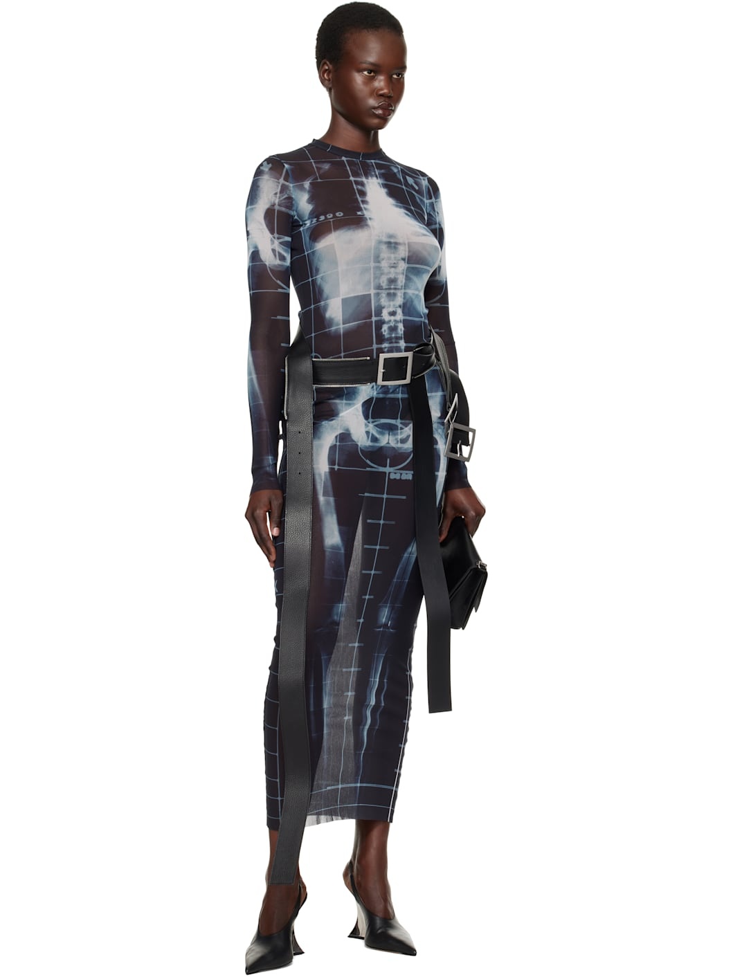 Black & Blue 'The Squeletor' Maxi Dress - 5