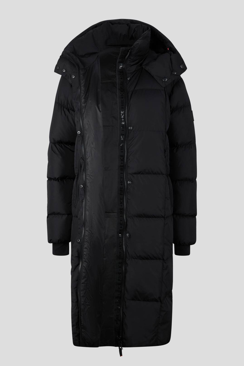 BARNA QUILTED COAT IN BLACK 2