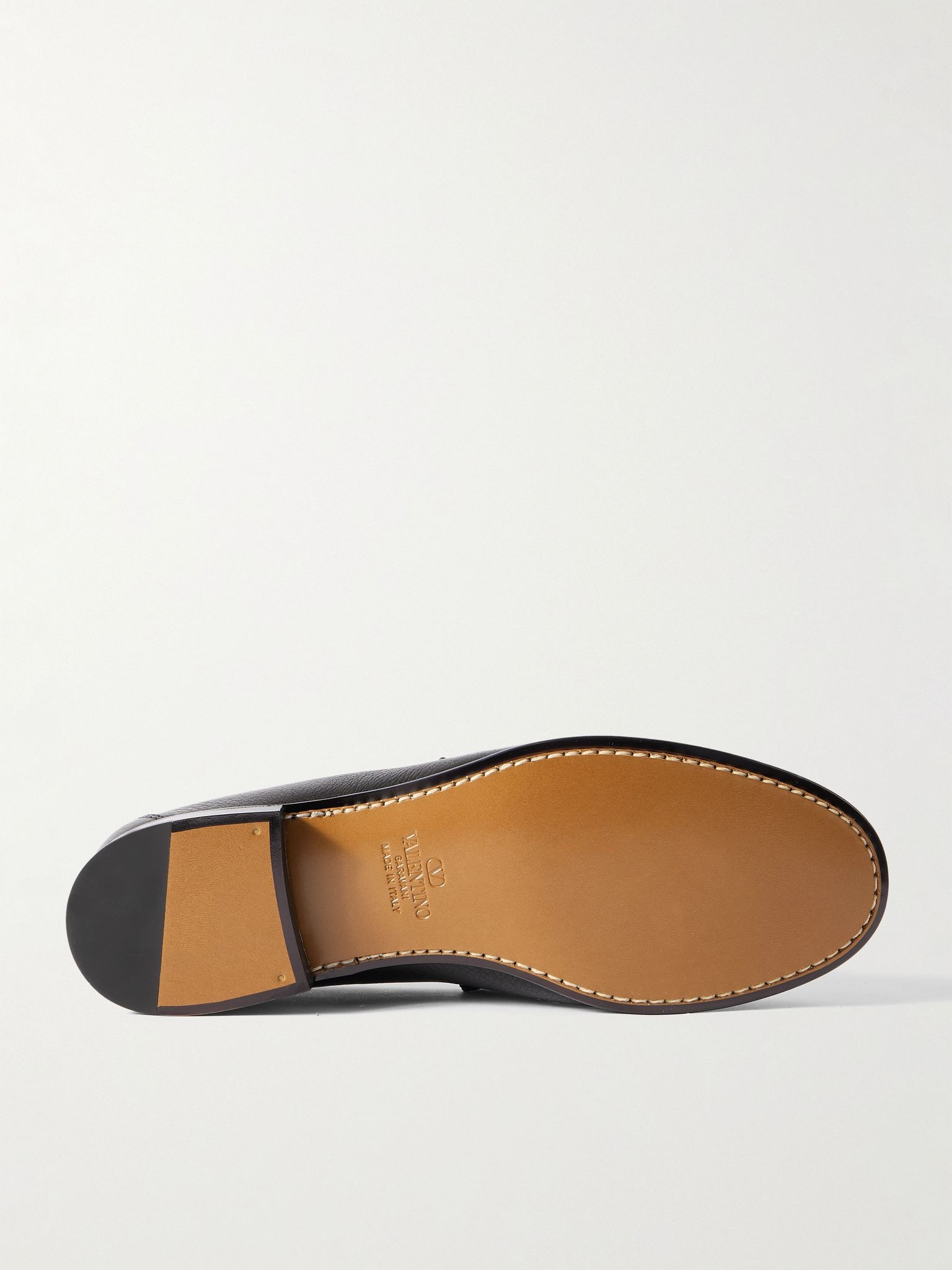 Logo-Embellished Full-Grain Leather Loafers Black - 3