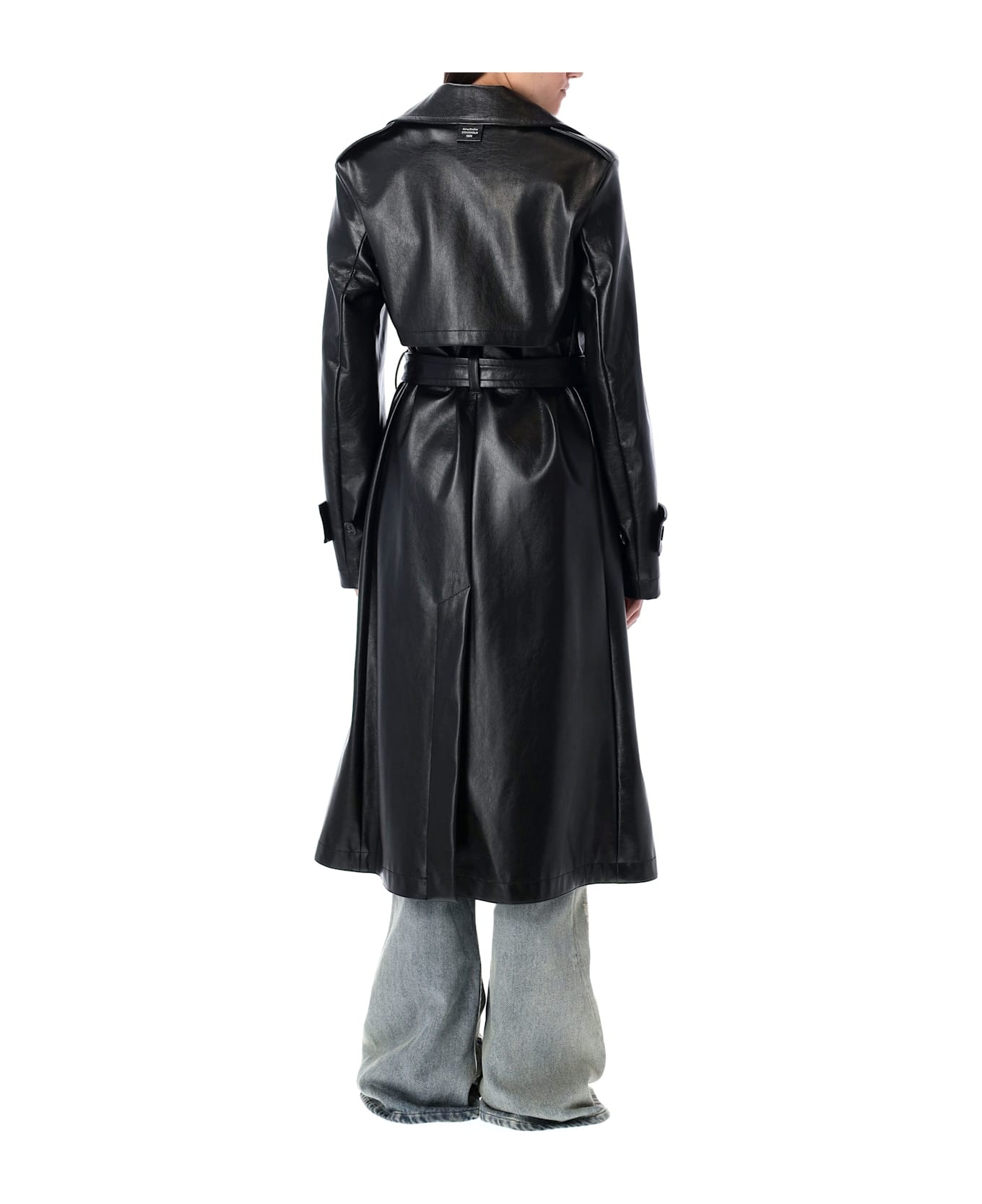 Eco Leather Trench Coat - 2