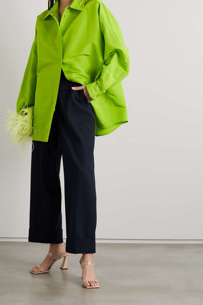 Dries Van Noten Pakora cropped gabardine straight-leg pants outlook