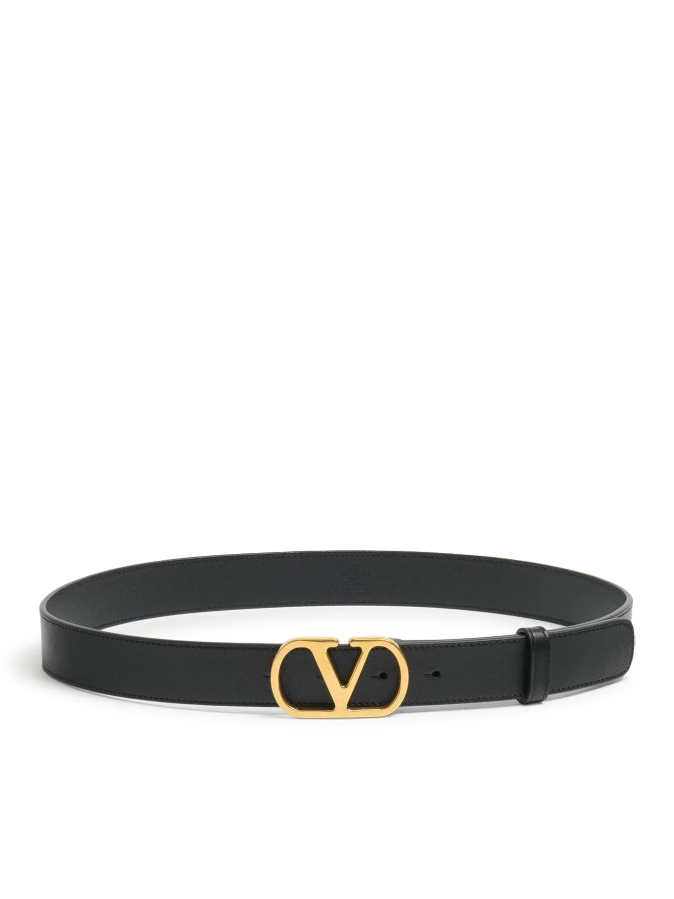 VLOGO SIGNATURE BELT IN GLOSSY CALFSKIN 30MM - 1
