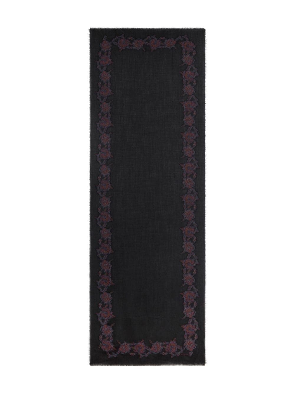 jacquard paisley-print fringed scarf - 3