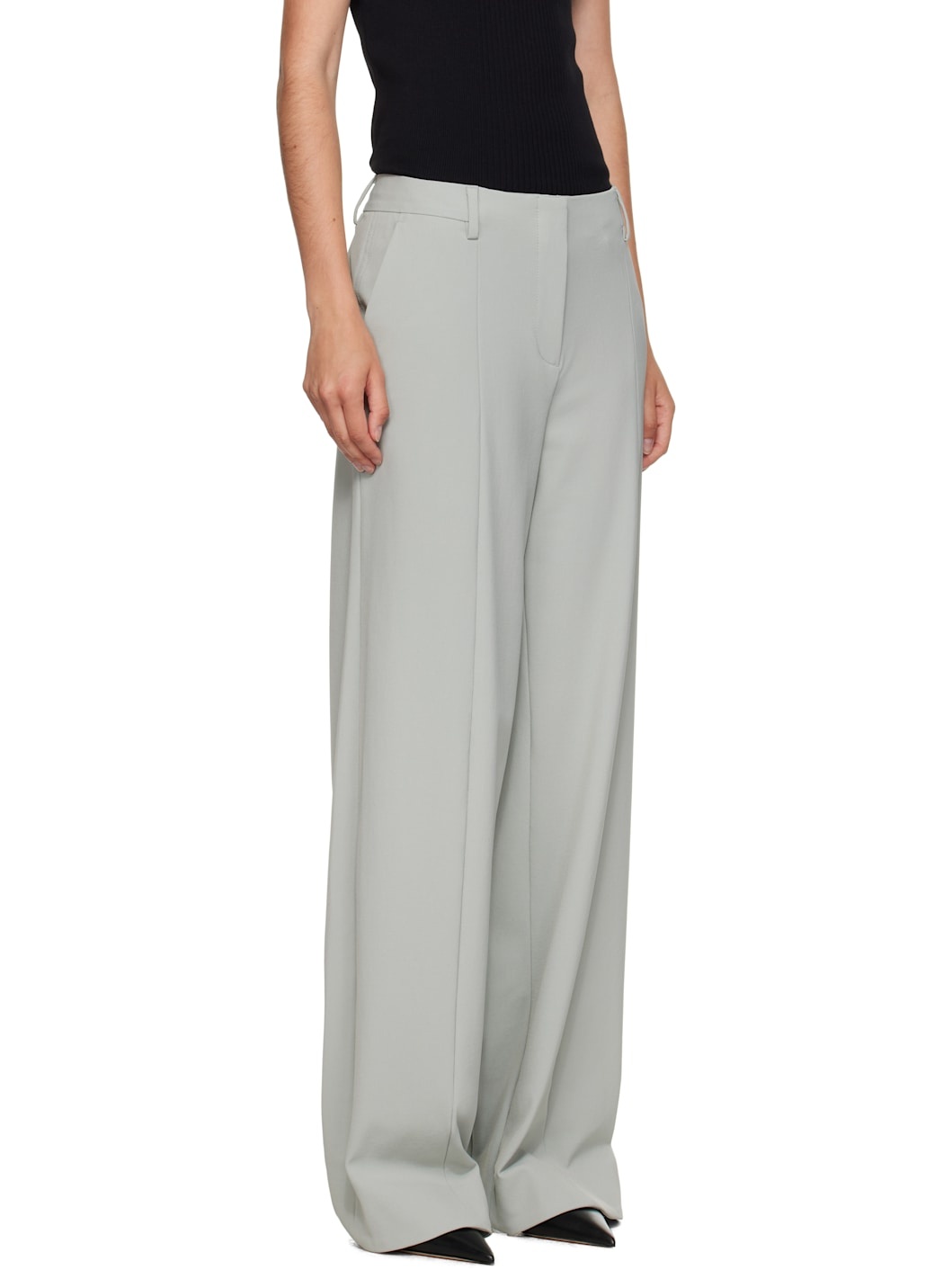 Gray Tailoring Undershoe Straps Trousers - 2