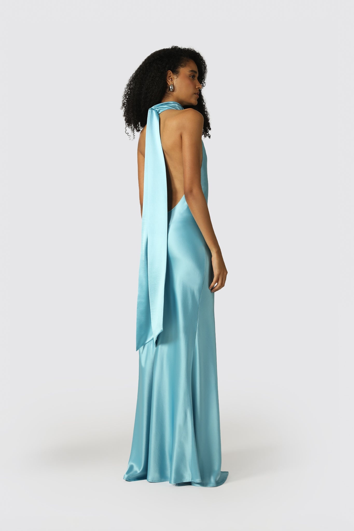 PENELOPE BACKLESS SATIN GOWN - 2