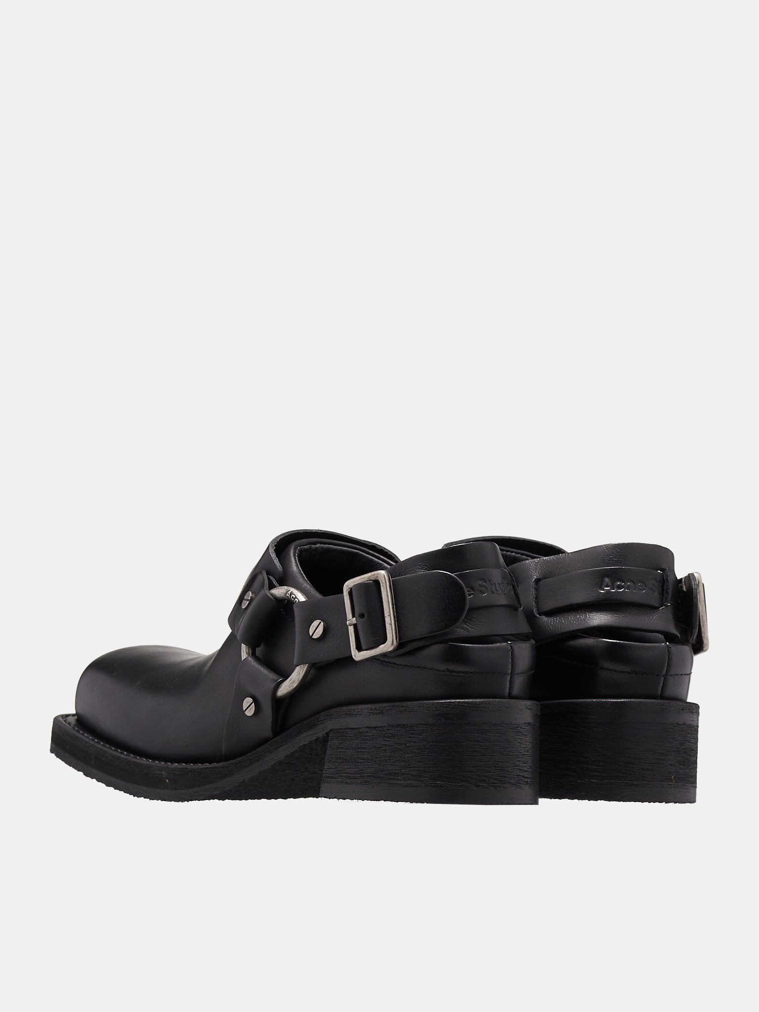 Leather Buckle Mule - 4