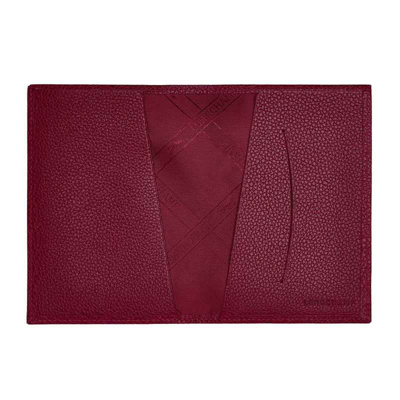Le Foulonné Passport cover Beetroot - Leather 3
