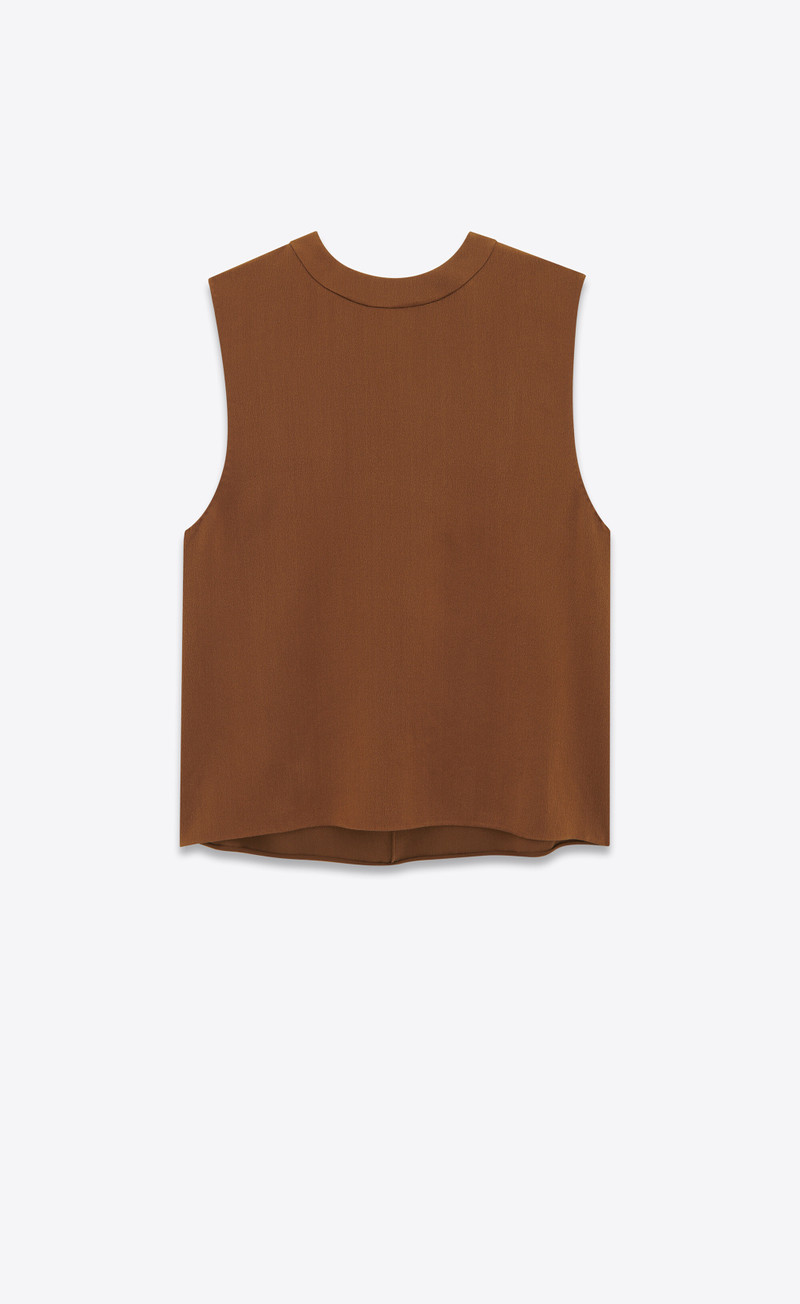 tank top in silk satin crepe - 1