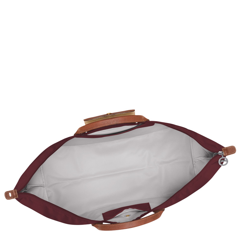 Le Pliage Original M Travel bag Burgundy - Recycled canvas 5