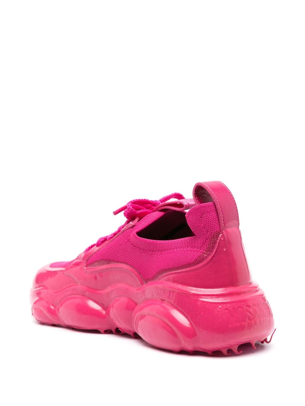 logo-patch leather sneakers - 3