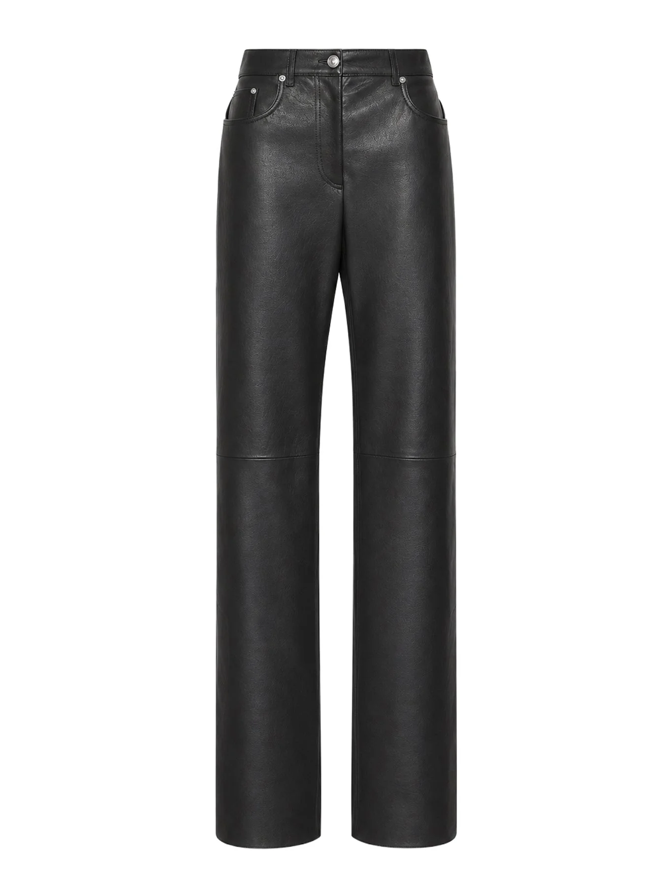 5-POCKET LEATHER AND SUEDE TROUSERS - 1