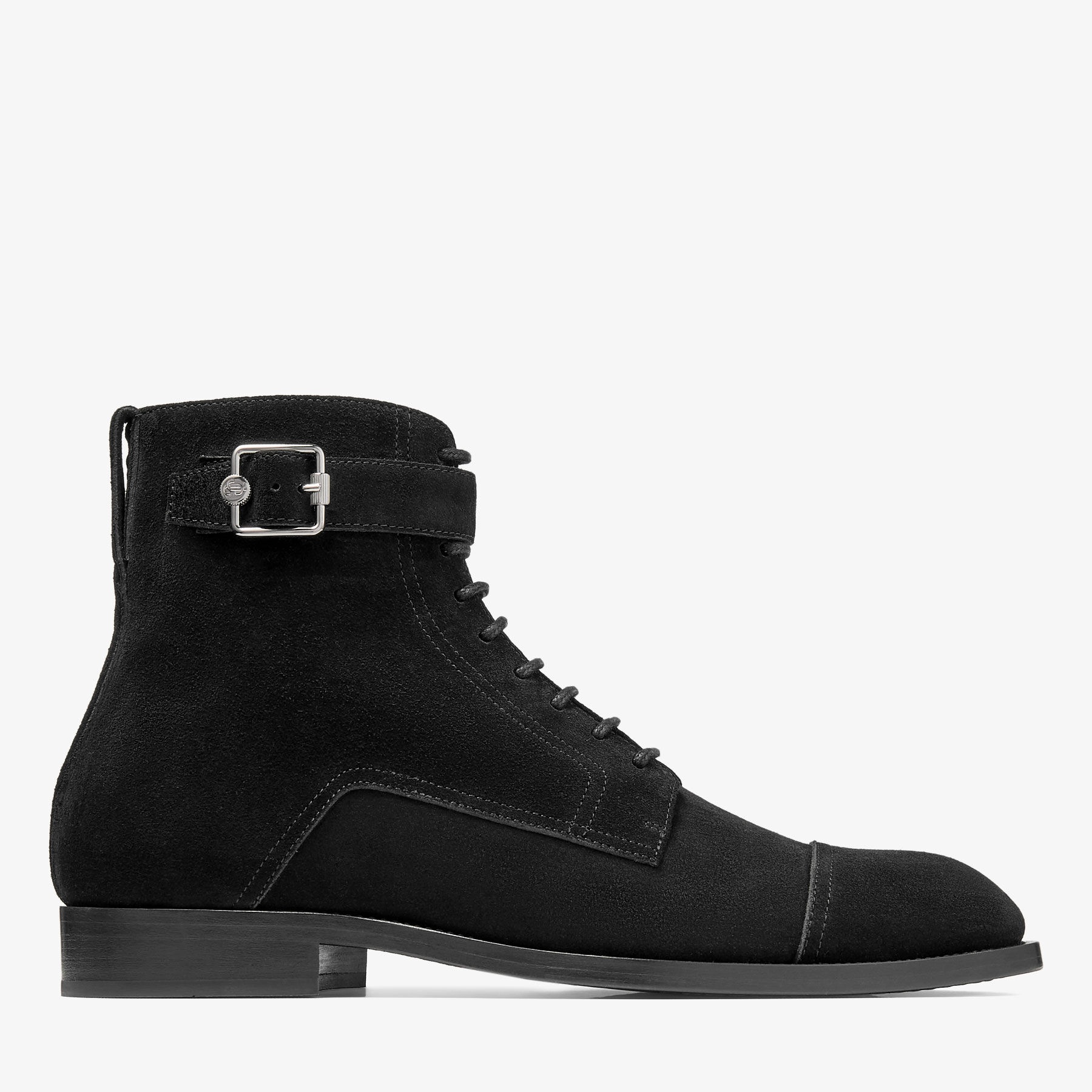 Finnion Lace Up Boot
Black Velvet Suede Boots - 1