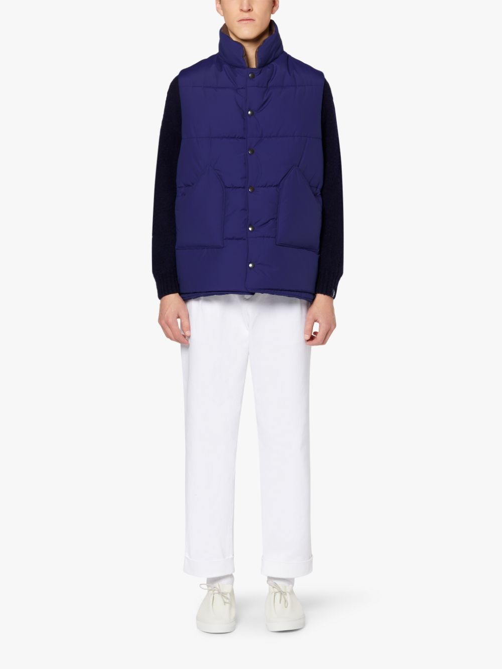 OSAKA BLUE RAIN SYSTEM WOOL & NYLON BLEND GILET | GQF-304 - 2