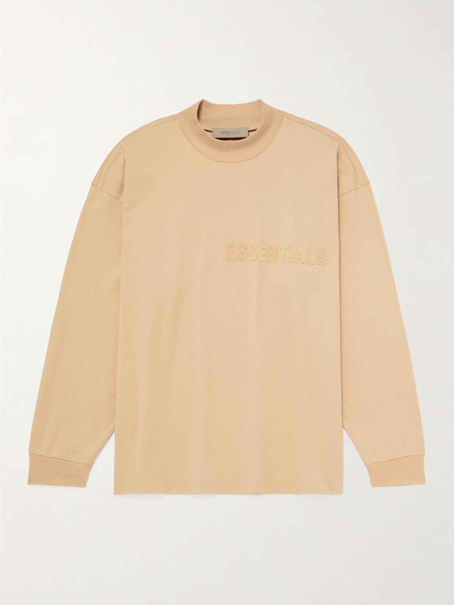 Logo-Appliquéd Cotton-Jersey Mock-Neck T-Shirt - 1
