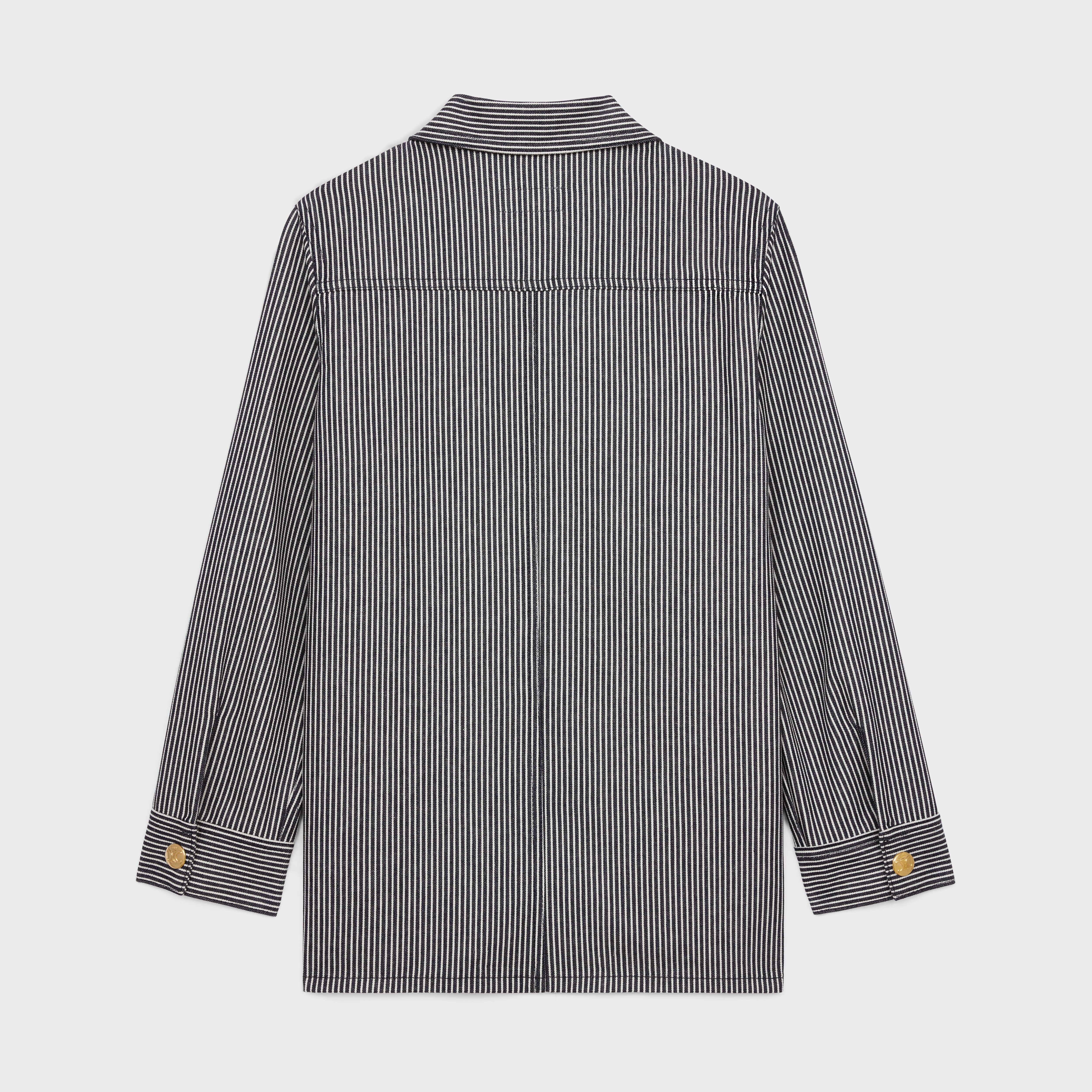 モダン♪◇サファリ Jacket◇CELINE CELINE safari jacket in hickory striped cotton | REVERSIBLE