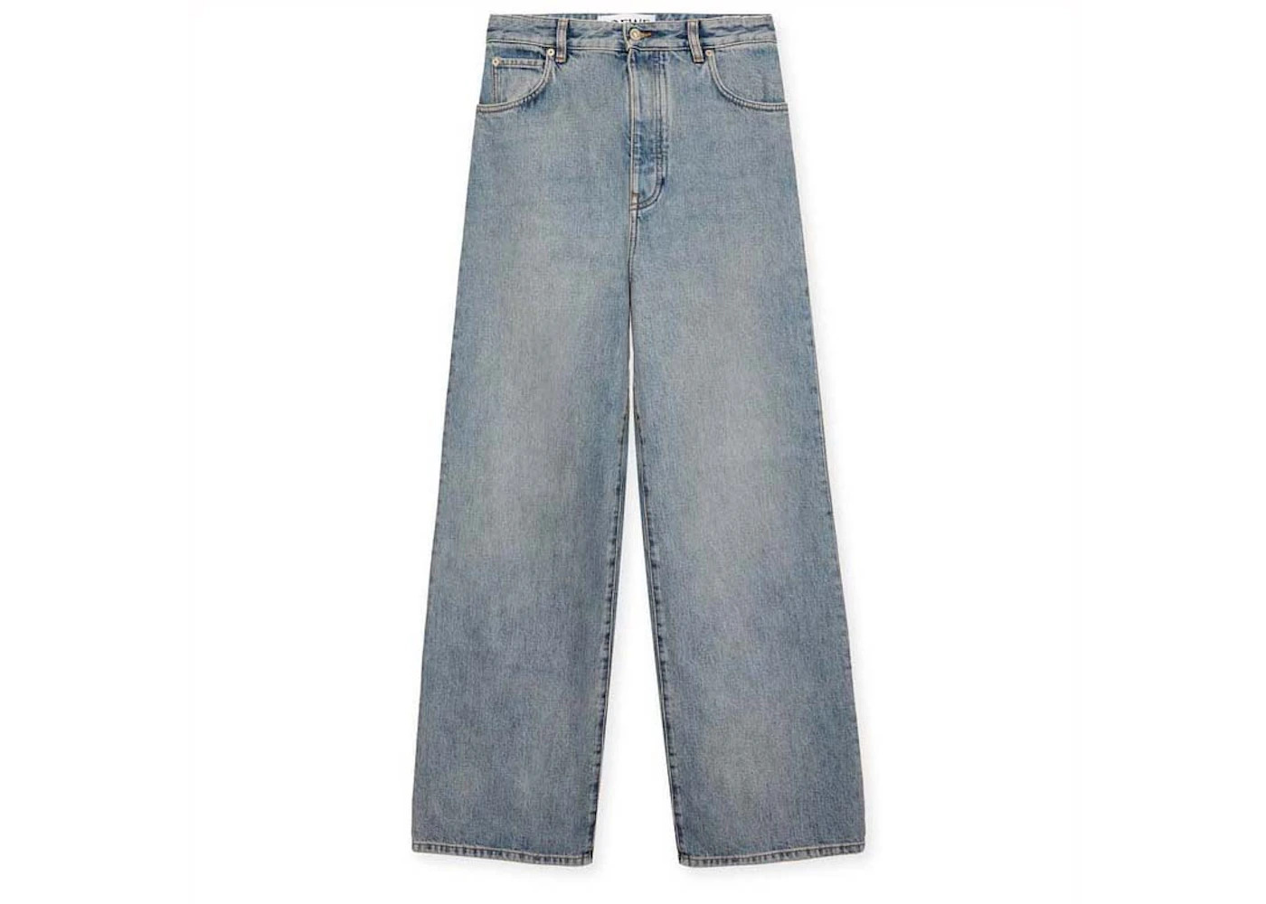 LOEWE Wide Leg Jeans in Denim Washed Denim - 1