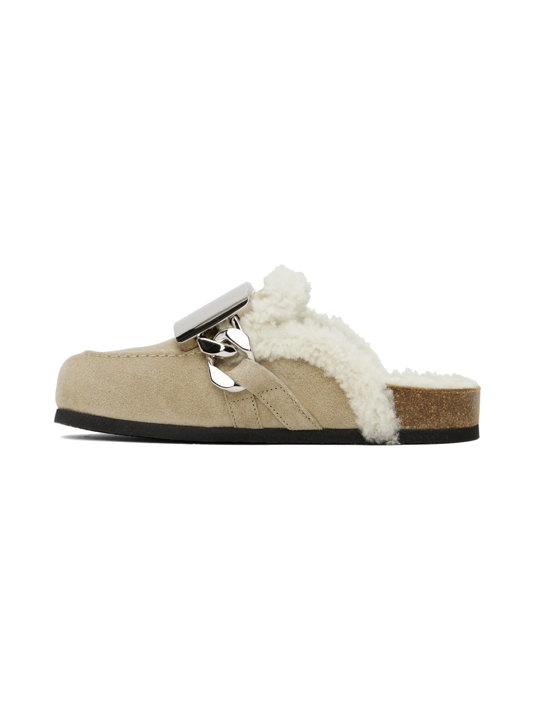 Beige Buckle Loafers - 3
