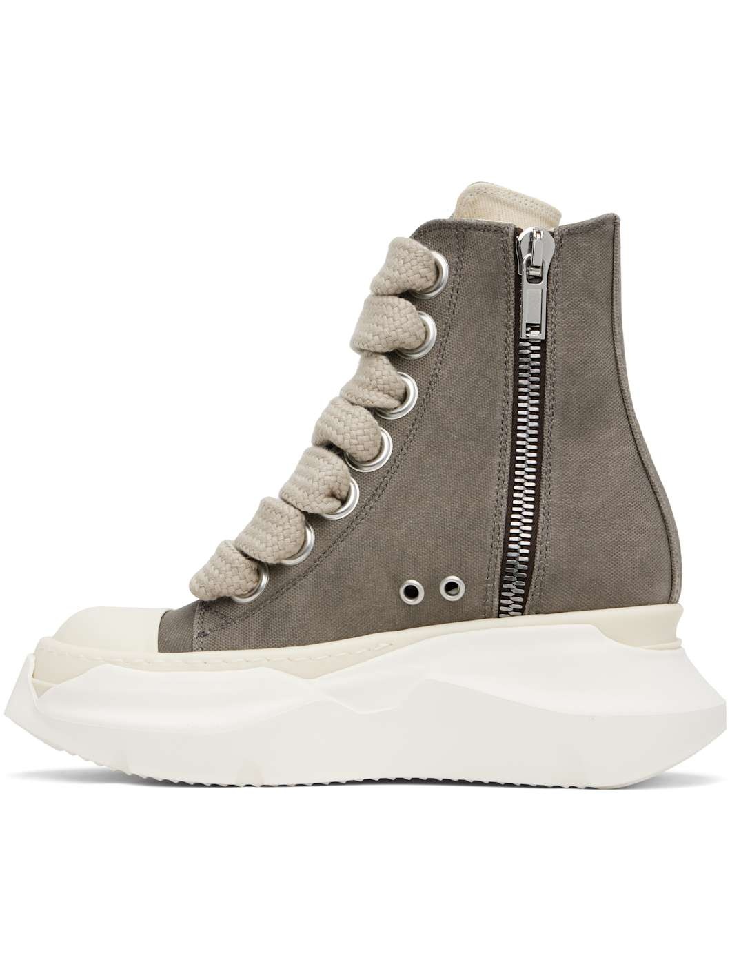 Gray Hollywood Jumbo Laces Abstract Sneak Sneakers - 3