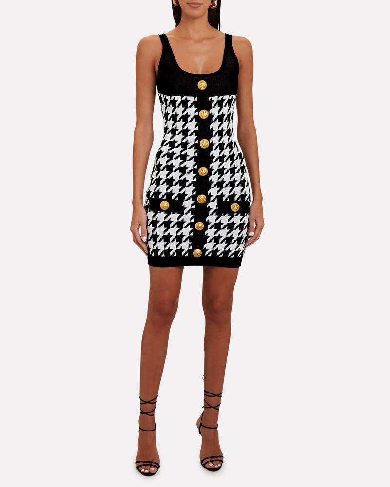 Balmain Houndstooth Jacquard Mini Dress outlook