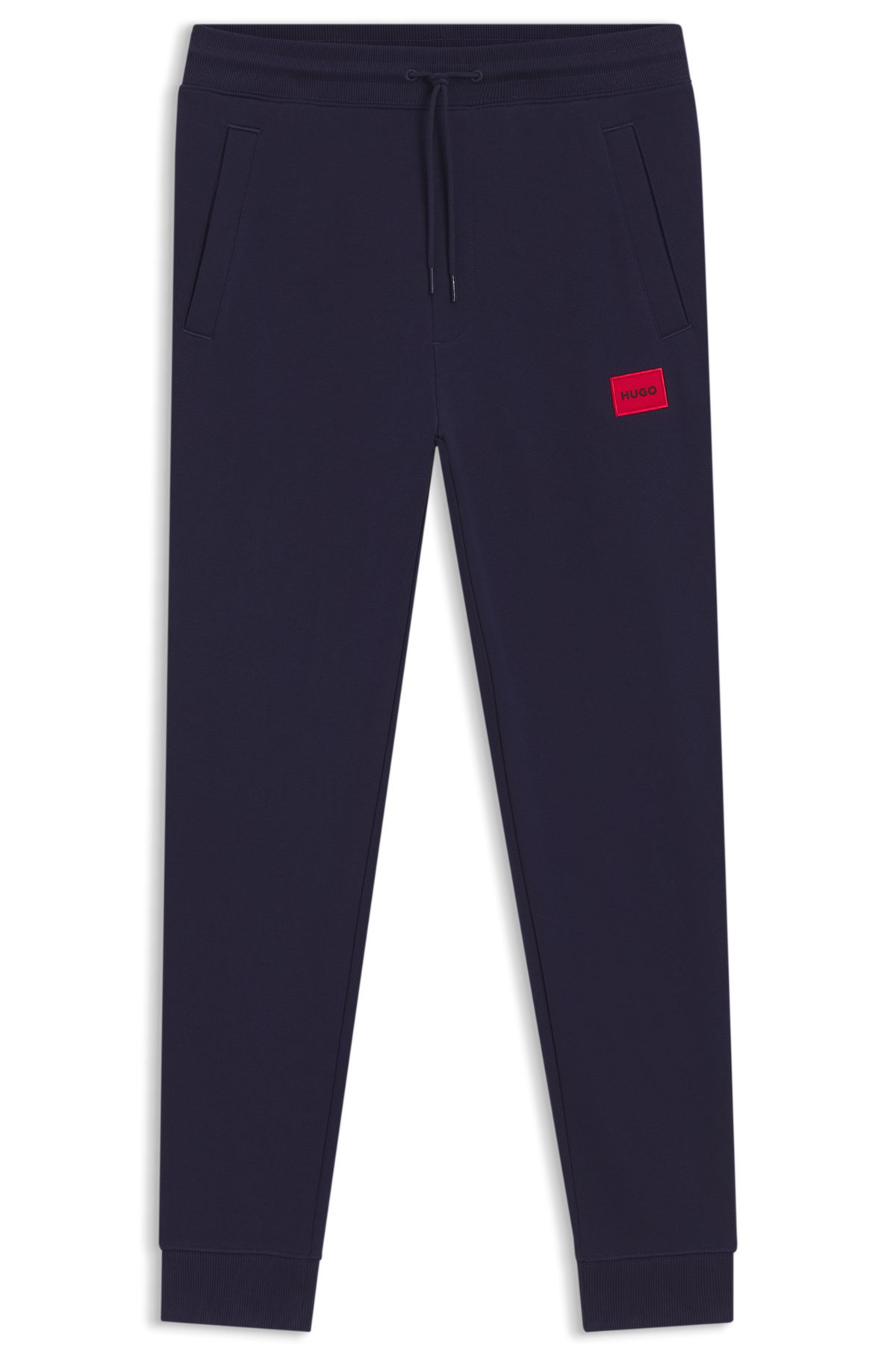 COTTON-TERRY TRACKSUIT BOTTOMS WITH LOGO LABEL - 1