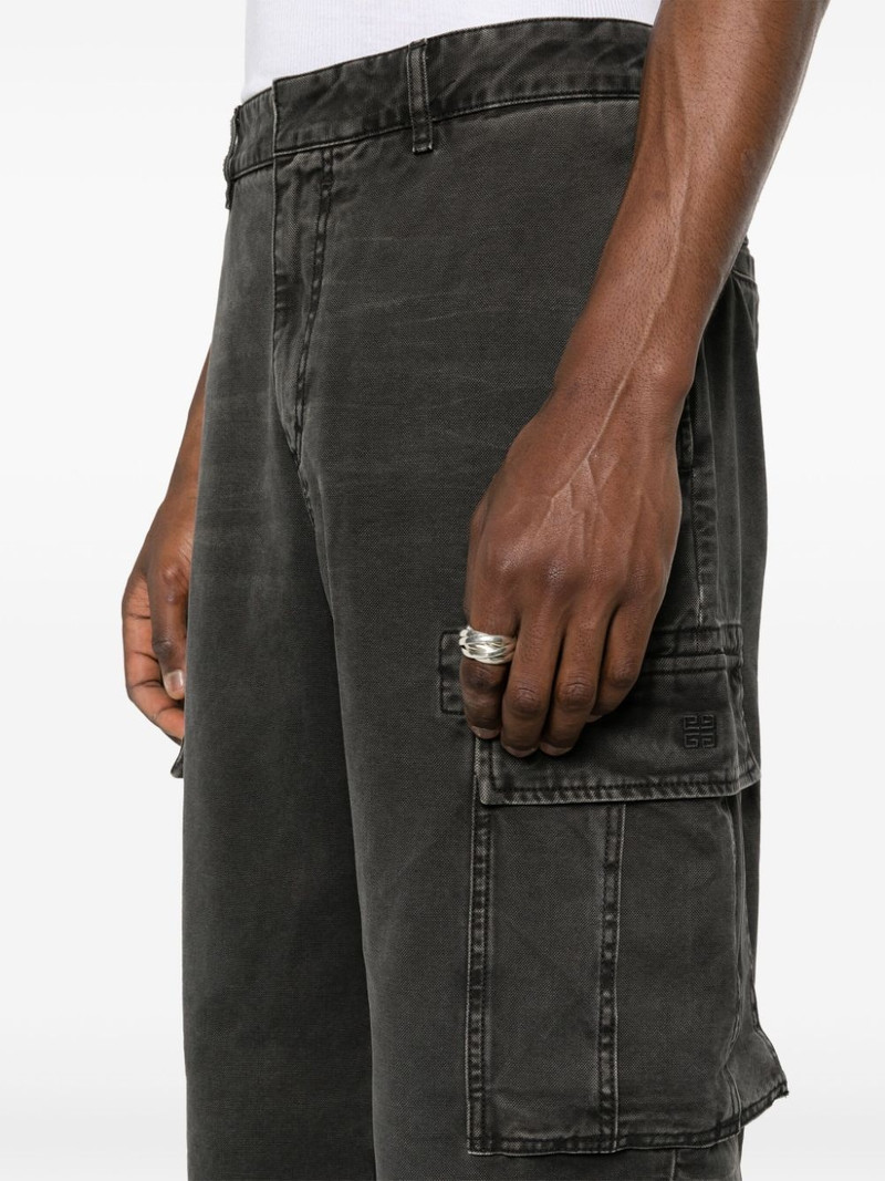 4G-embroidered cargo pants 5