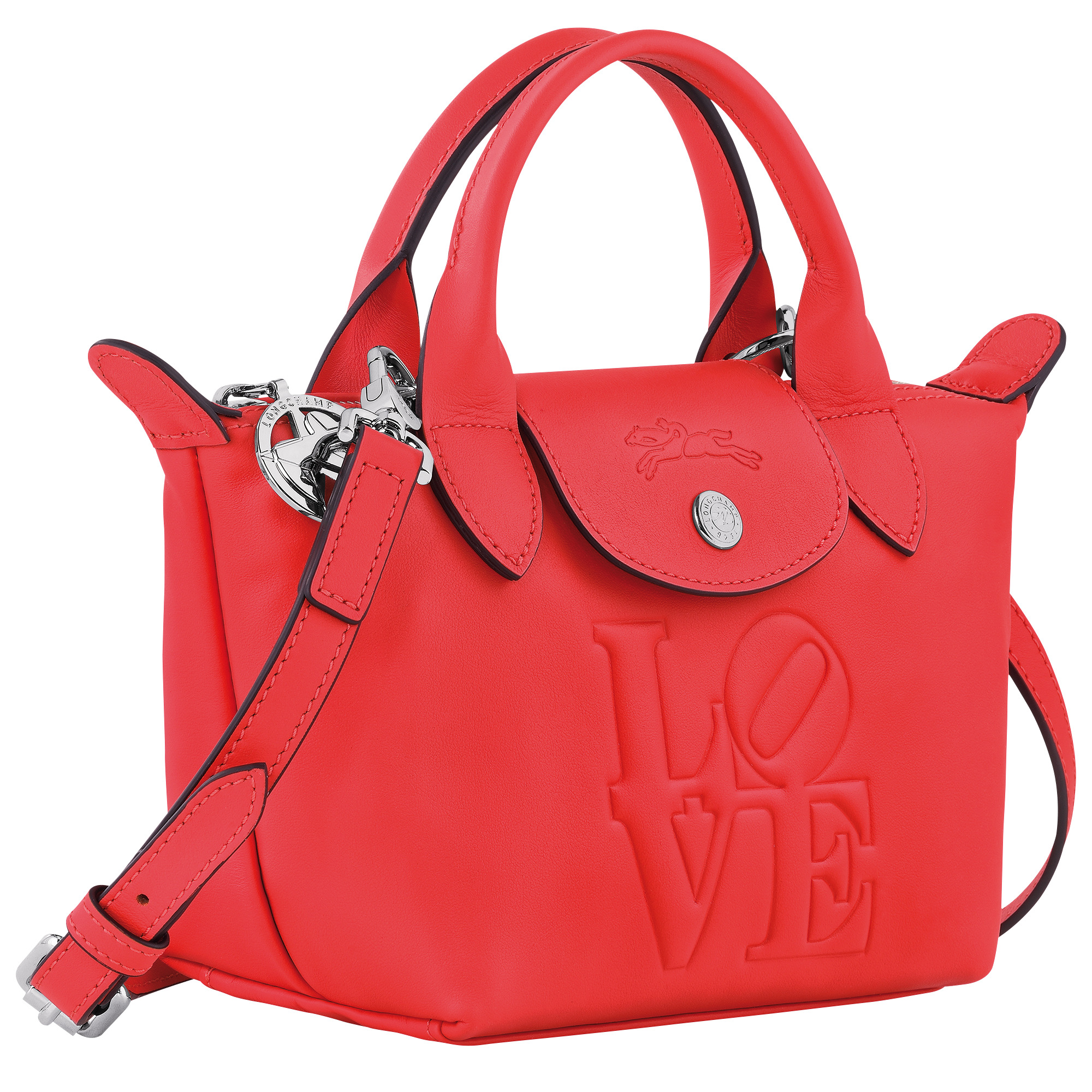 Longchamp x Robert Indiana XS Handbag Red - Leather - 3