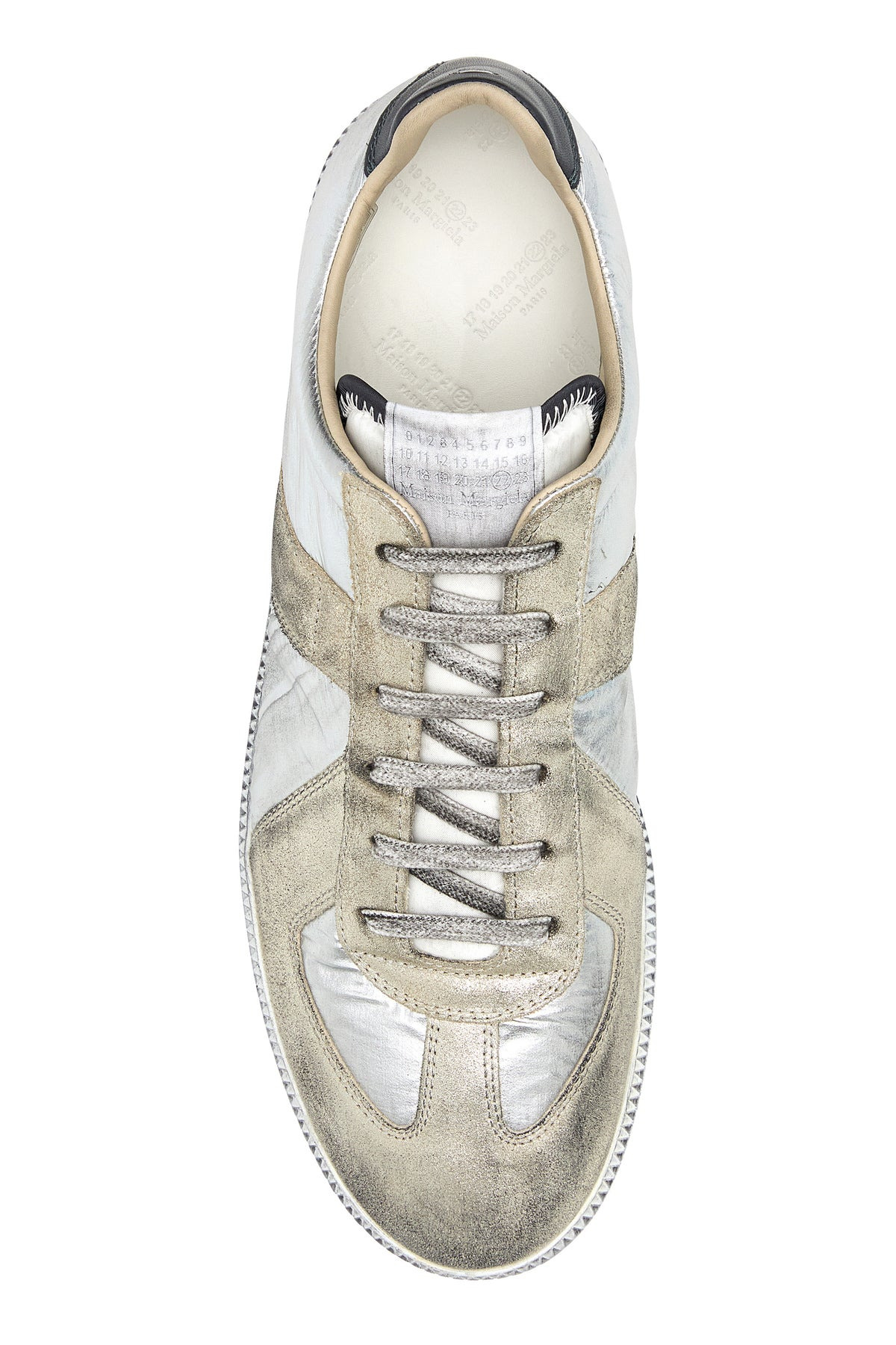 Silver leather Replica sneakers - 4