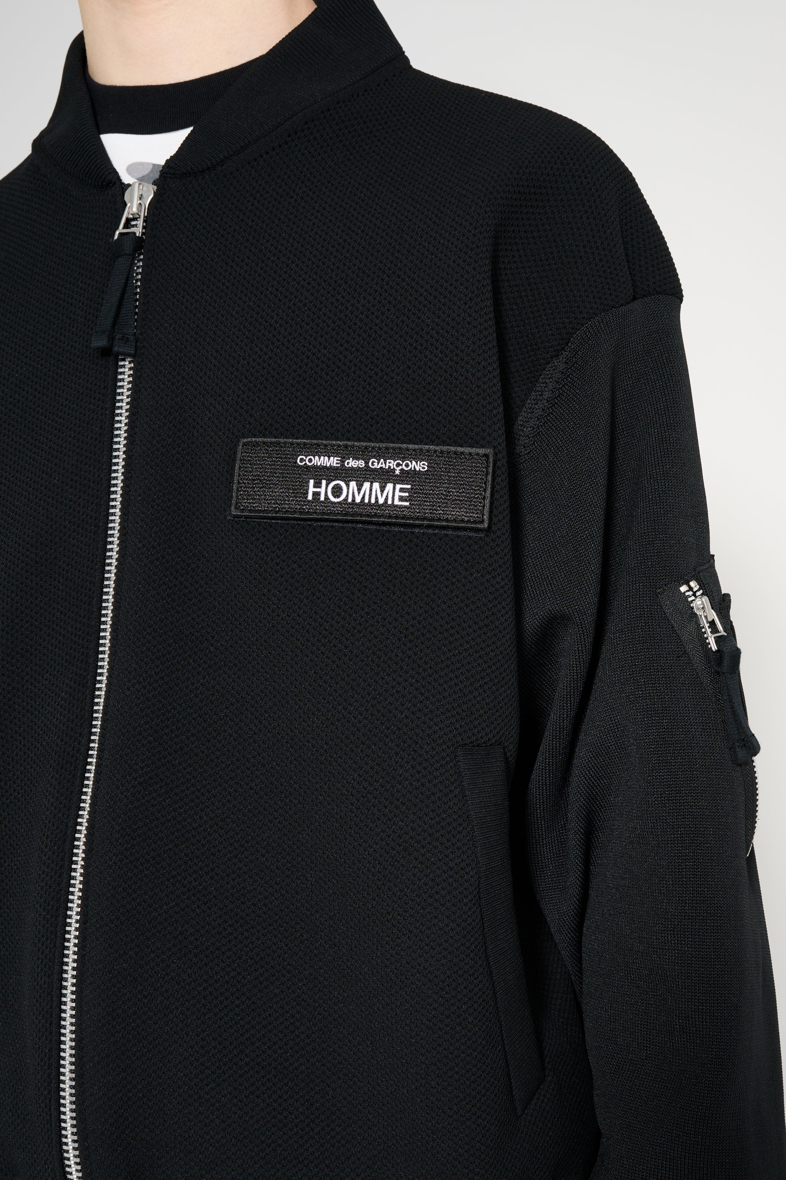 COMME DES GARÇONS HOMME POLYESTER BOMBER JACKET BLACK - 5