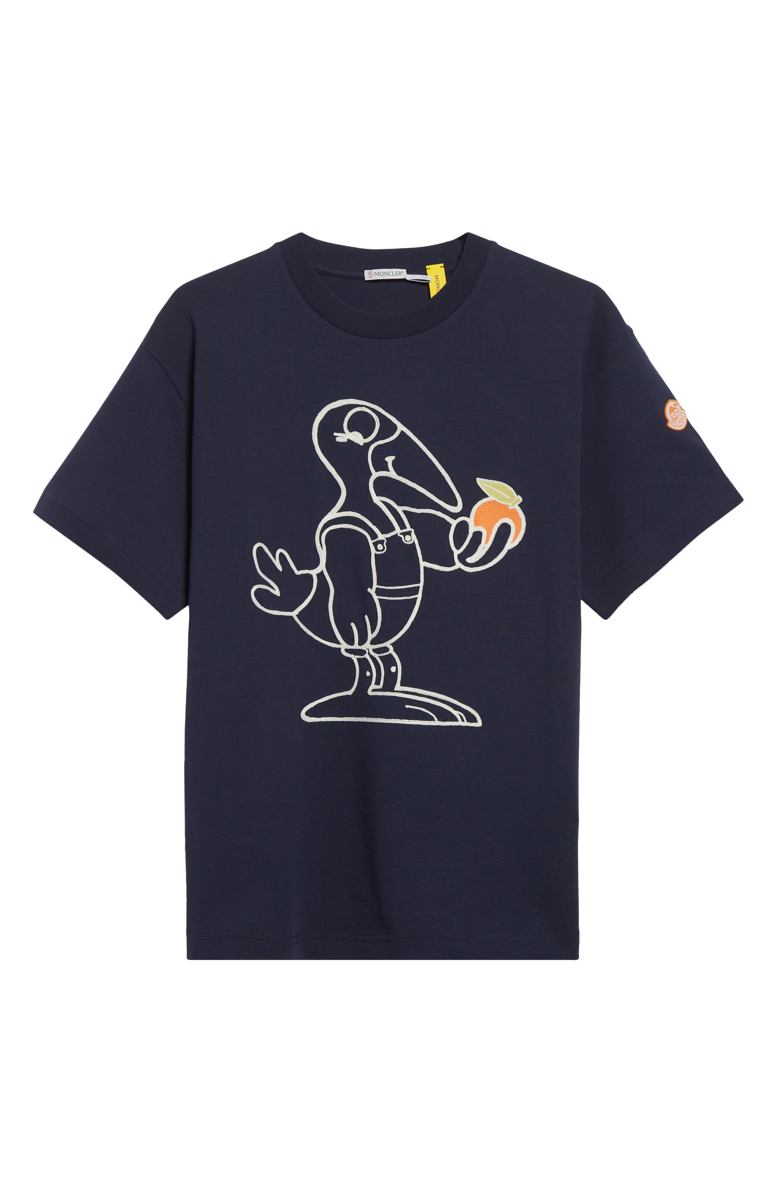 Moncler x Gilga Farm by Donald Glover Embroidered Monduck T-Shirt in Navy at Nordstrom - 6