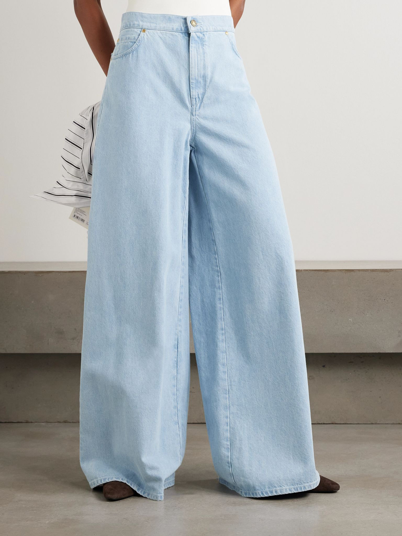 Affari high-rise wide-leg jeans Light blue - 3